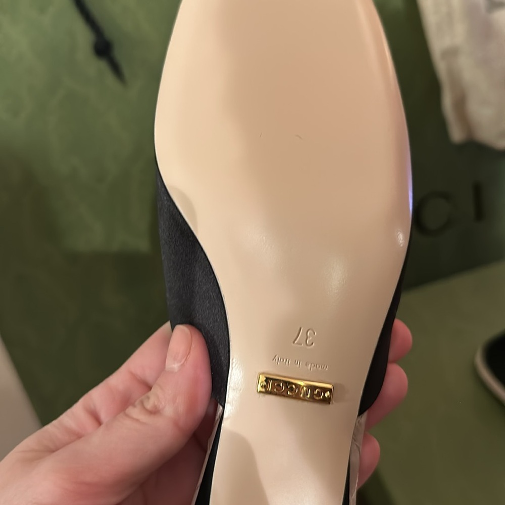 Gucci Horsebit Satin Mules - Picture 9 of 10